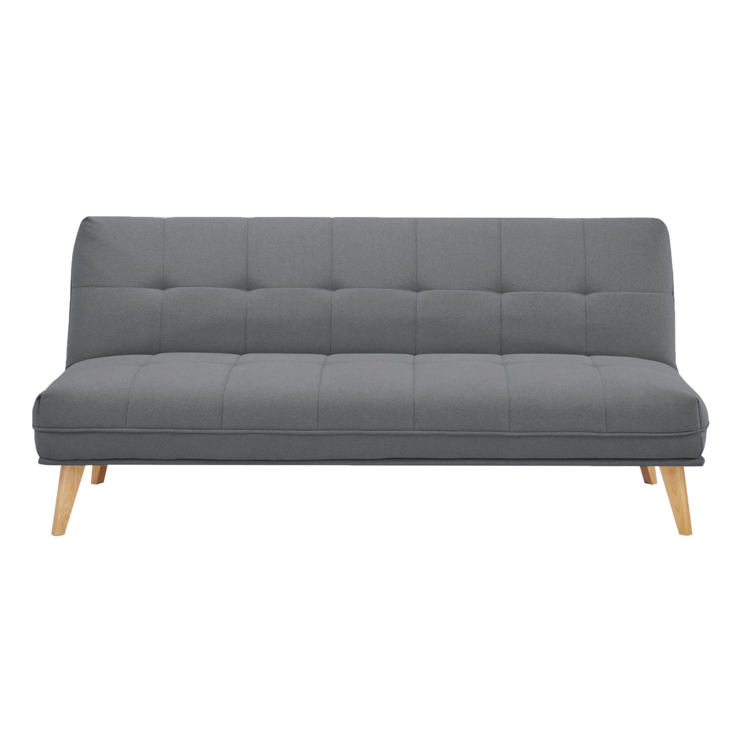 3 Seater Sofa Queen Bed Fabric Uplholstered Lounge Couch - Blue/Grey