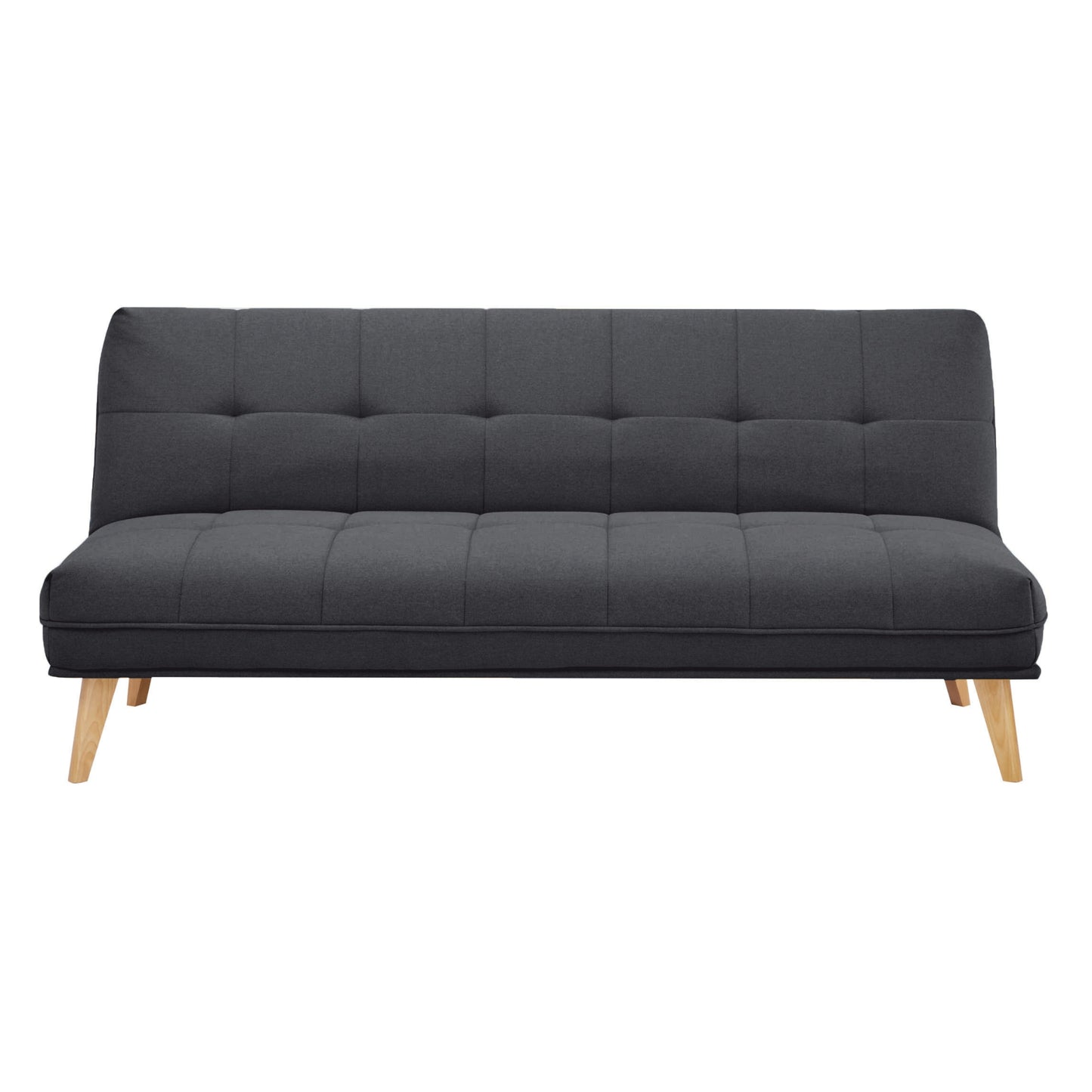 3 Seater Sofa Queen Bed Fabric Uplholstered Lounge Couch - Blue/Grey