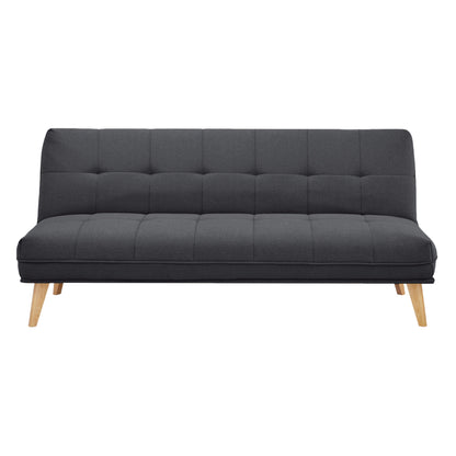 3 Seater Sofa Queen Bed Fabric Uplholstered Lounge Couch - Blue/Grey