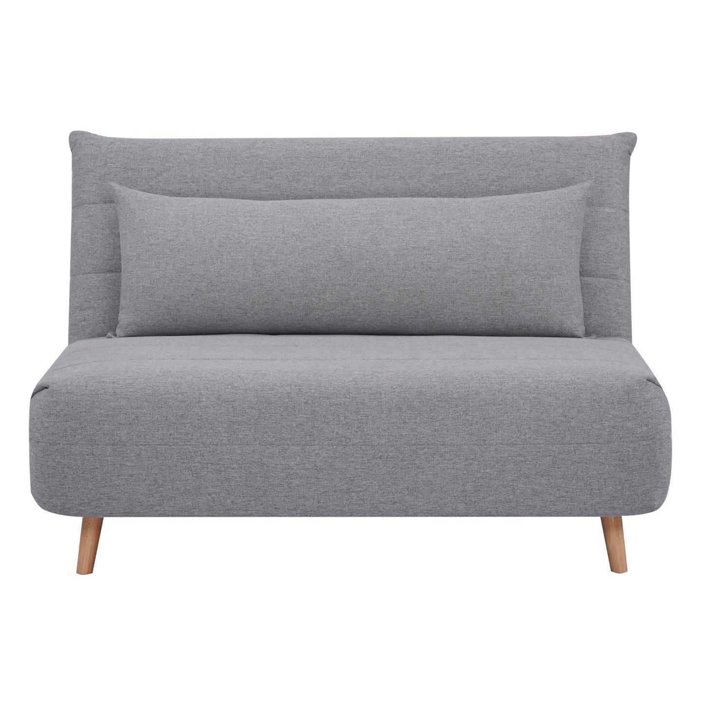 2 Seater Sofa Futon Bed Love Seat Fabric Lounge Couch - Grey