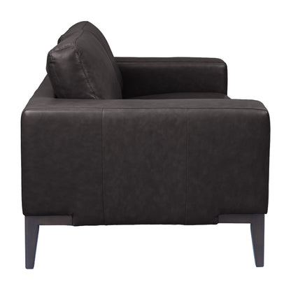 3 Seater Sofa Leather Upholstered Lounge - Chocolate