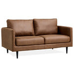Athena 2 Seater Sofa Fabric Uplholstered Lounge Couch - Saddle