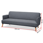 Sofa Bed Fabric Uplholstered Lounge Couch - Grey