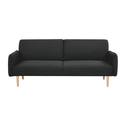 3 Seater Sofa Queen Bed Fabric Uplholstered Lounge Couch - Charcoal