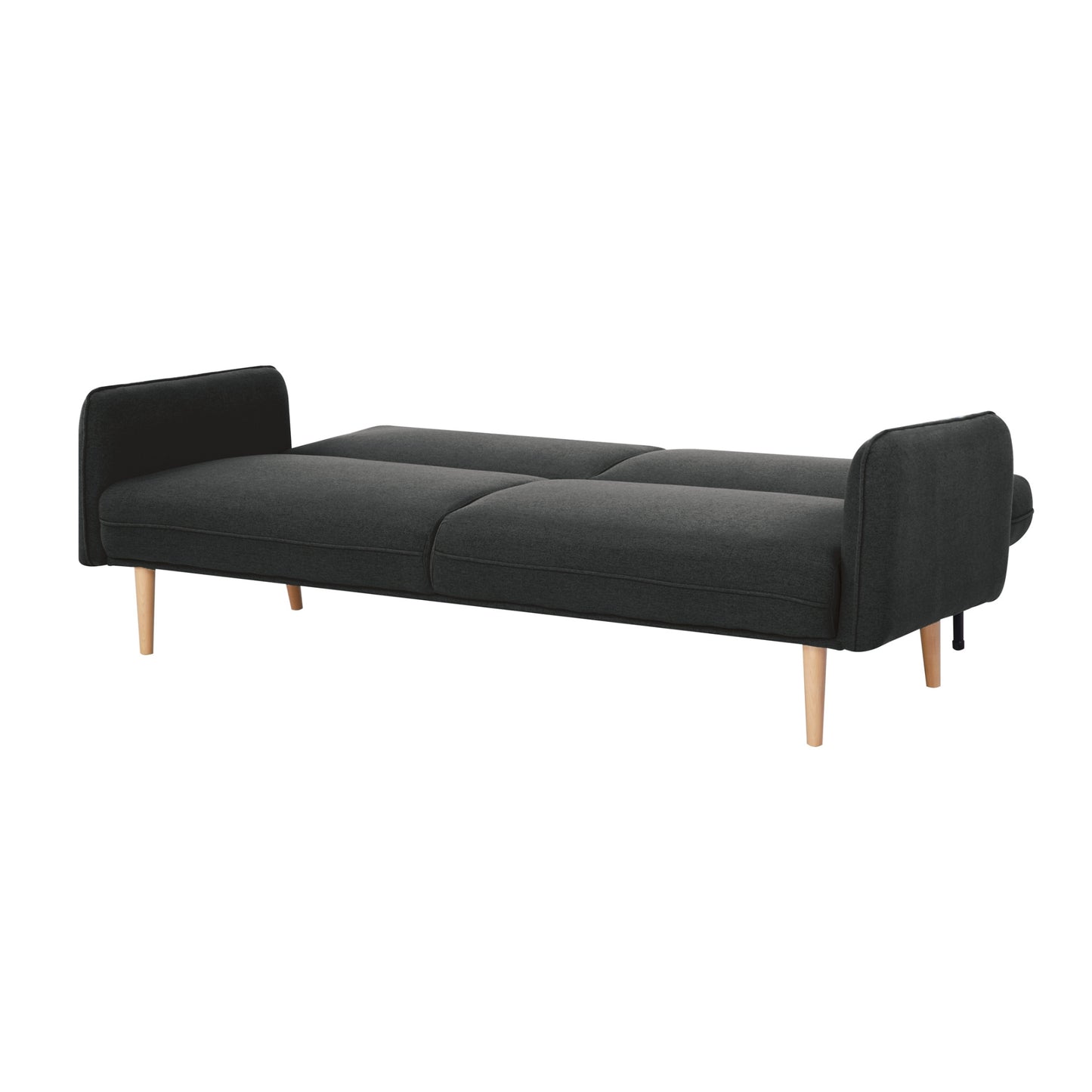 3 Seater Sofa Queen Bed Fabric Uplholstered Lounge Couch - Charcoal