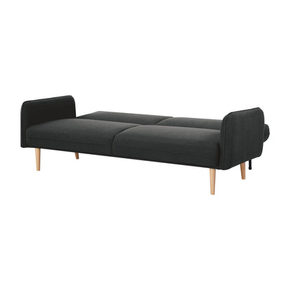 3 Seater Sofa Queen Bed Fabric Uplholstered Lounge Couch - Charcoal
