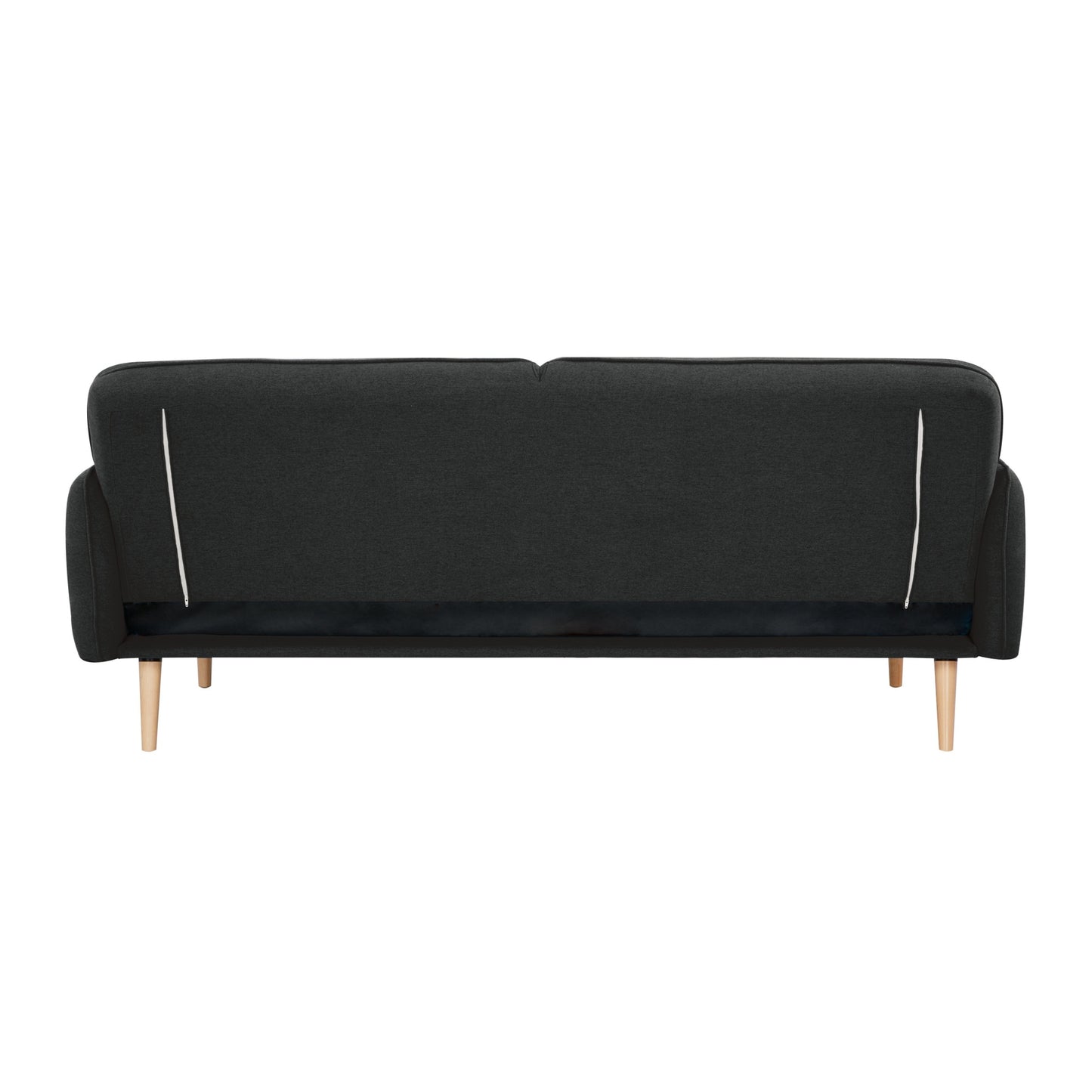 3 Seater Sofa Queen Bed Fabric Uplholstered Lounge Couch - Charcoal