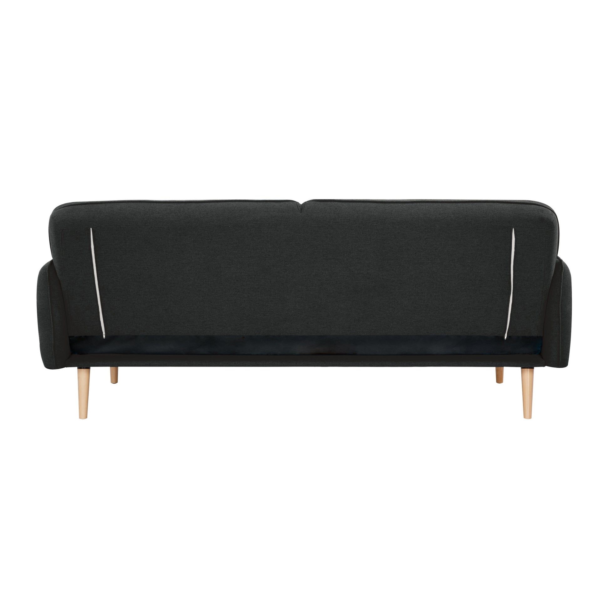 3 Seater Sofa Queen Bed Fabric Uplholstered Lounge Couch - Charcoal