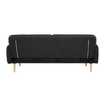 3 Seater Sofa Queen Bed Fabric Uplholstered Lounge Couch - Charcoal
