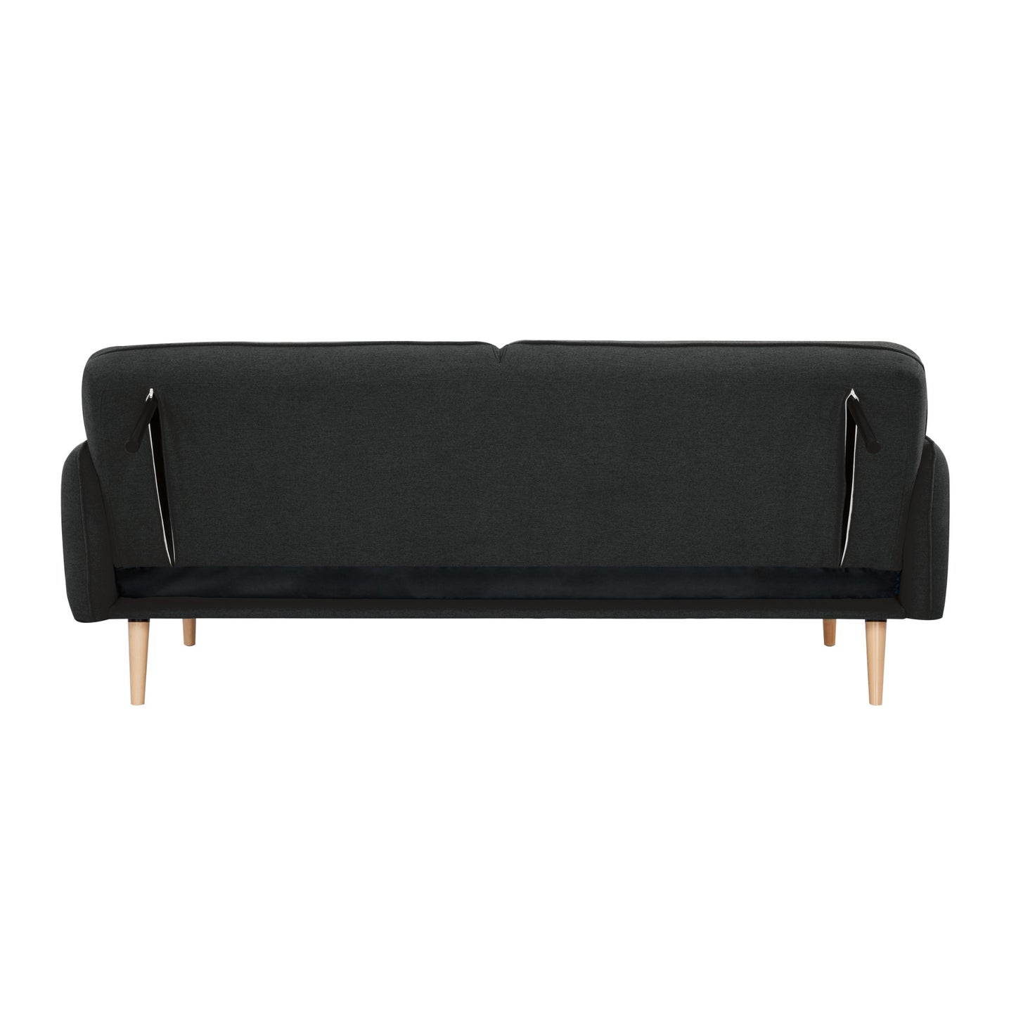 3 Seater Sofa Queen Bed Fabric Uplholstered Lounge Couch - Charcoal