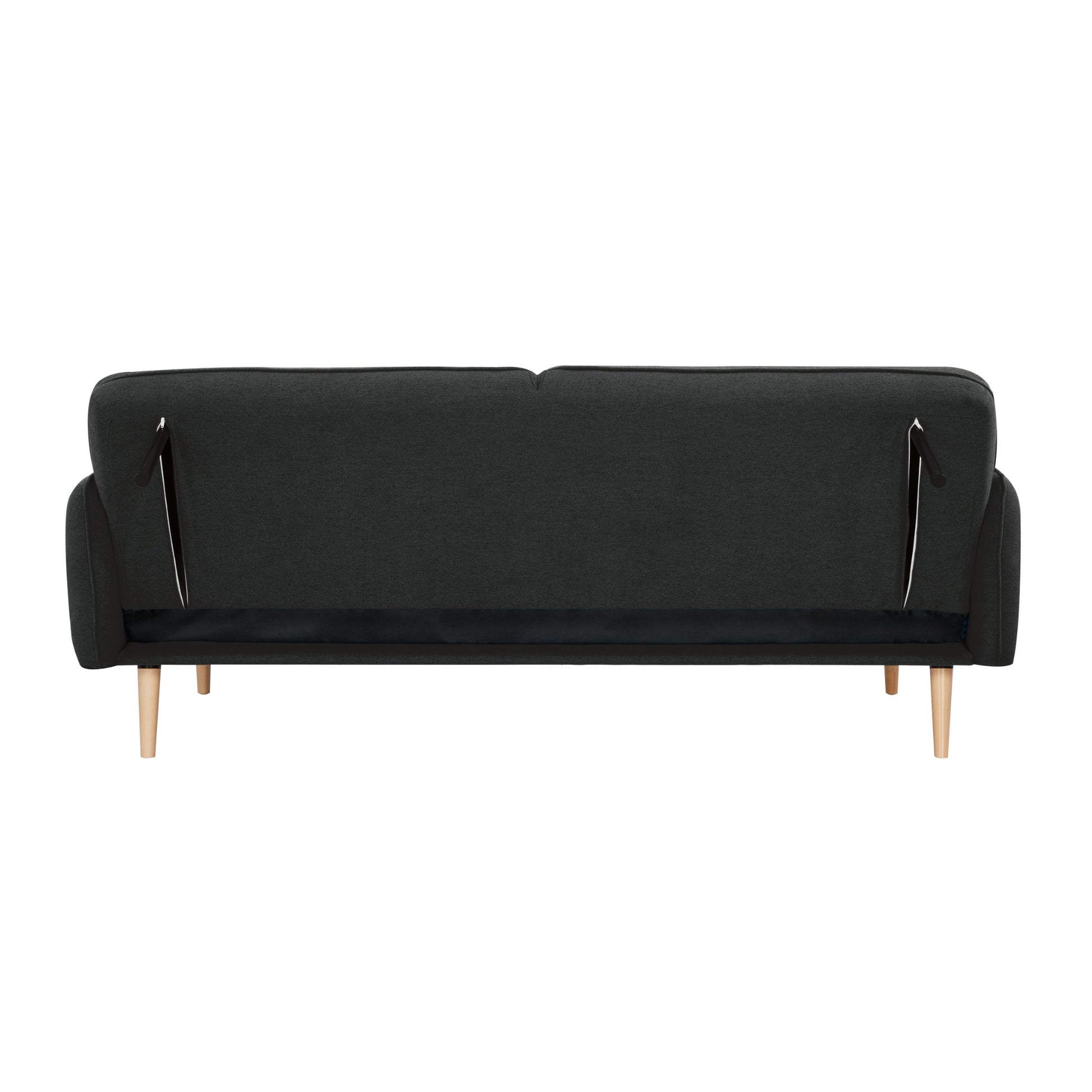 3 Seater Sofa Queen Bed Fabric Uplholstered Lounge Couch - Charcoal