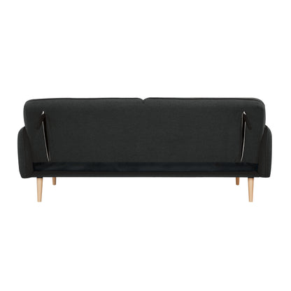 3 Seater Sofa Queen Bed Fabric Uplholstered Lounge Couch - Charcoal