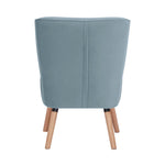 1 Seater Sofa Accent Chair Fabric Uplholstered Lounge Couch - Light Blue