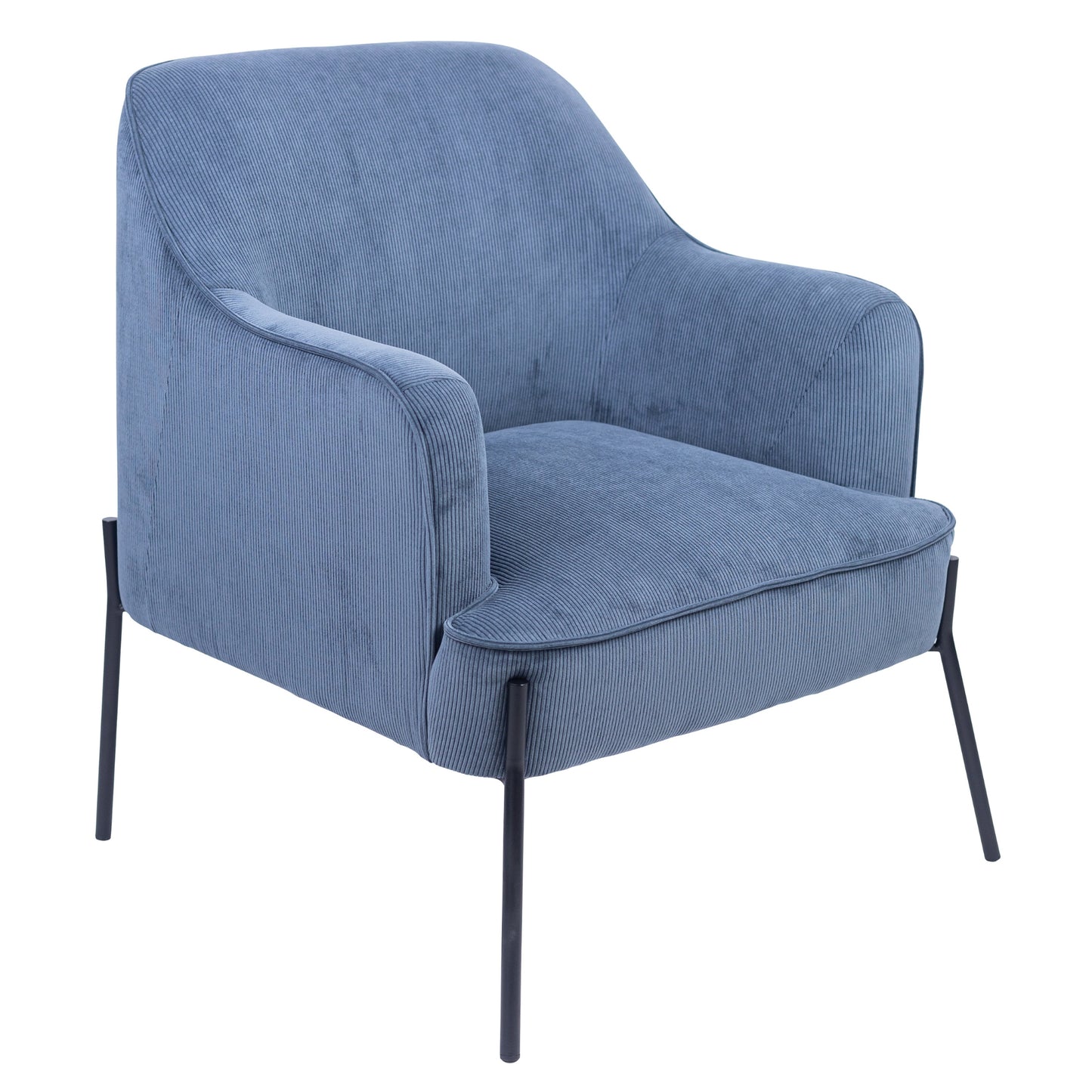Fabric Armchair Occasional Accent Arm Chair Silver/Blue