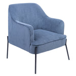 Fabric Armchair Occasional Accent Arm Chair Silver/Blue