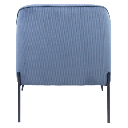 Fabric Armchair Occasional Accent Arm Chair Silver/Blue