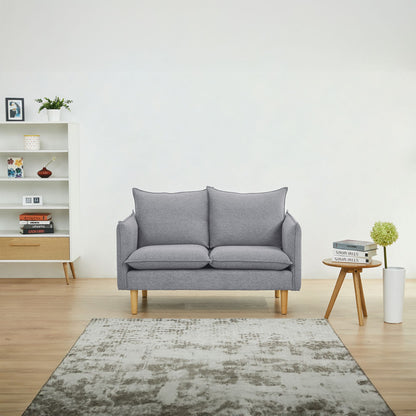 2/3 Seater Fabric Sofa Lounge Couch Grey/Dark Grey