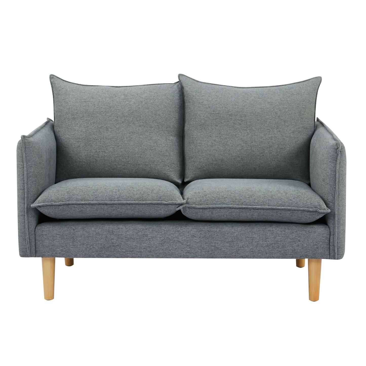 2/3 Seater Fabric Sofa Lounge Couch Grey/Dark Grey