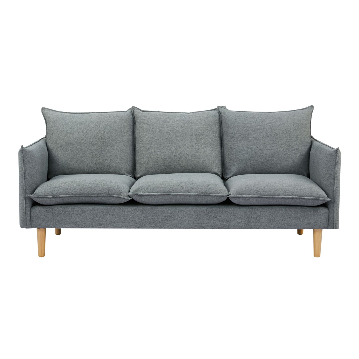 2/3 Seater Fabric Sofa Lounge Couch Grey/Dark Grey
