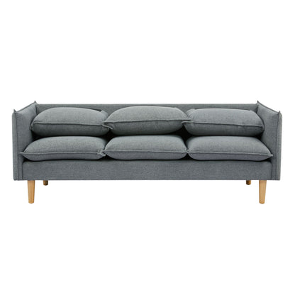 2/3 Seater Fabric Sofa Lounge Couch Grey/Dark Grey