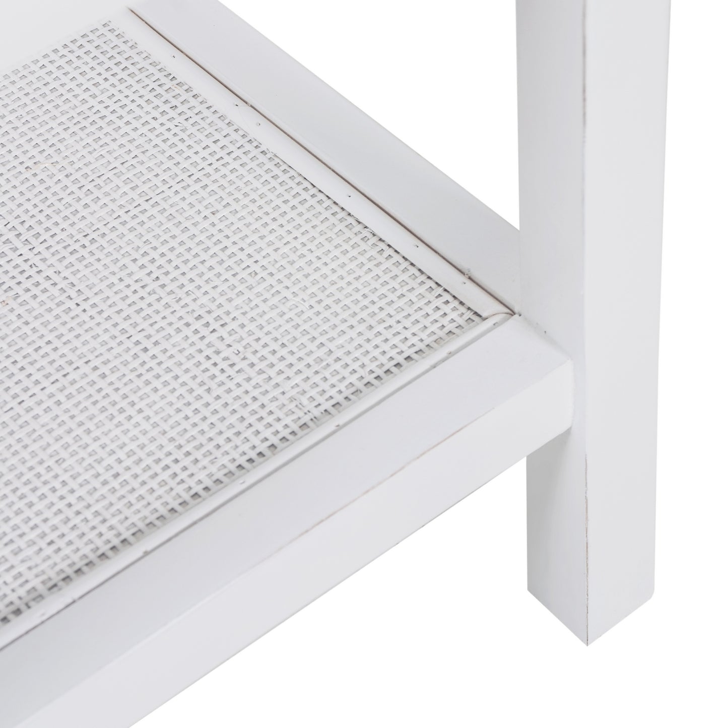 Coffee Side Table Laptop Desk Bedside Sofa End Tables Mindi Wood - White
