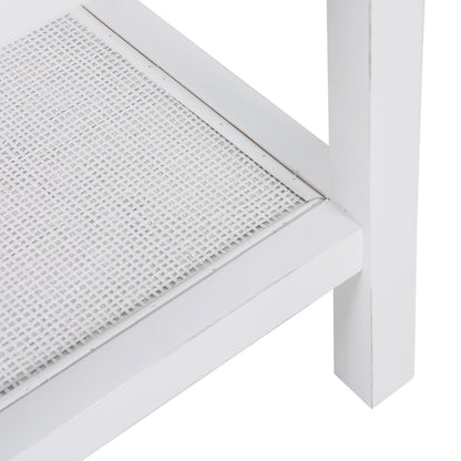 Coffee Side Table Laptop Desk Bedside Sofa End Tables Mindi Wood - White