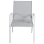 2Pc Set Aluminium Outdoor Dining Table Chair White