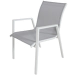 2Pc Set Aluminium Outdoor Dining Table Chair White