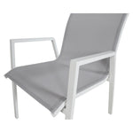 2Pc Set Aluminium Outdoor Dining Table Chair White