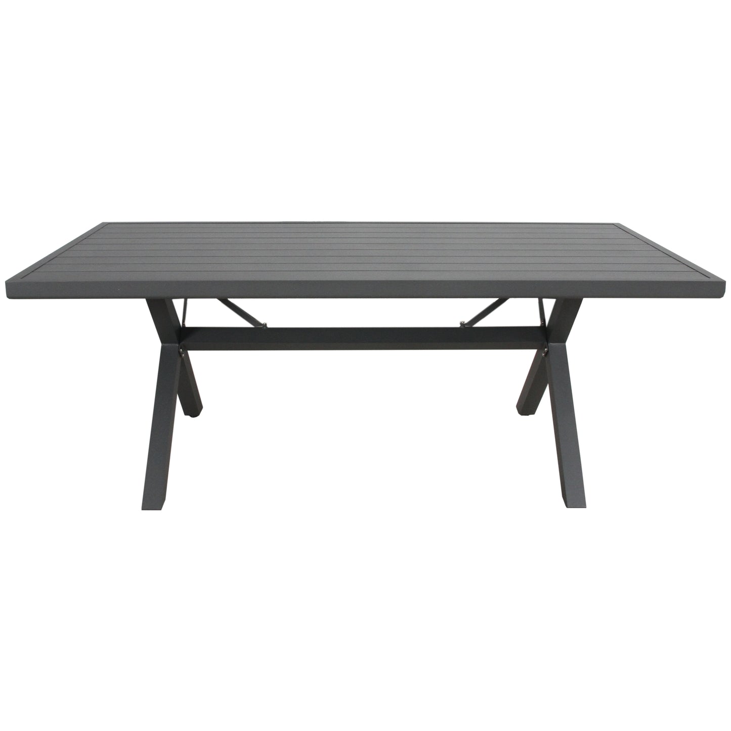 200Cm Outdoor Trestle Dining Table Grey/White