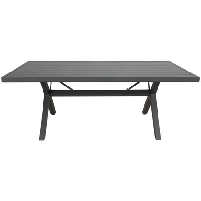 200Cm Outdoor Trestle Dining Table Grey/White