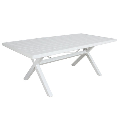 200Cm Outdoor Trestle Dining Table Grey/White