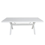 200Cm Outdoor Trestle Dining Table Grey/White