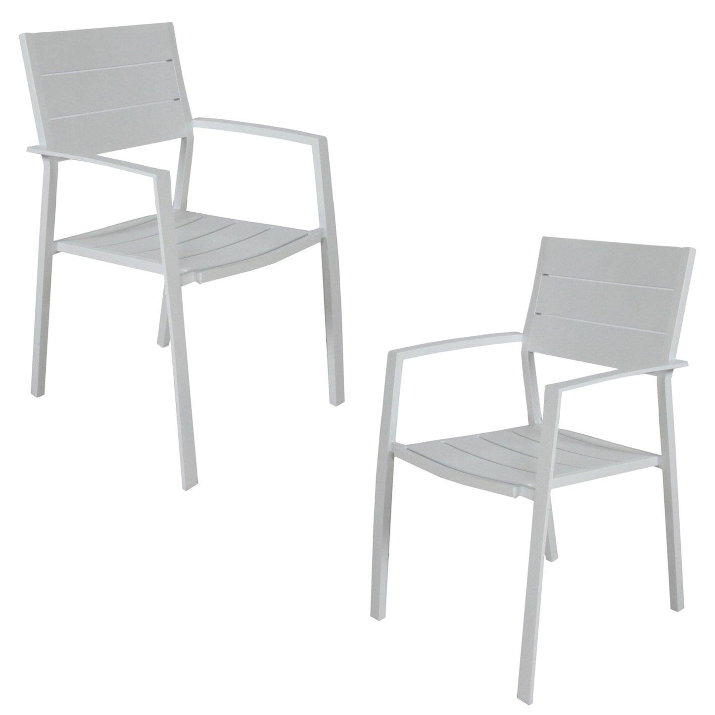 9Pc 200Cm Outdoor Trestle Dining Table Chair Set Grey/White - Gunmetal