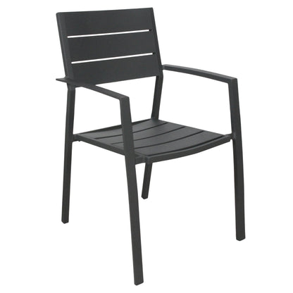 9Pc 200Cm Outdoor Trestle Dining Table Chair Set Grey/White - 8-seater