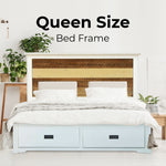 Bed Frame Queen Size Mattress Base With Storage Drawers - Multi Color