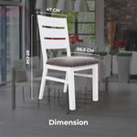 Dining Chair Set Of 2 Solid Acacia Wood Dining Furniture - Multi Color