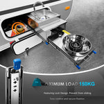 14In Pair 150Kg Capacity Heavy Duty Drawer Slides Rails Runners