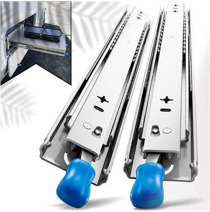 28In Pair 150Kg Heavy Duty Drawer Slides Rails Runners Locking Ball