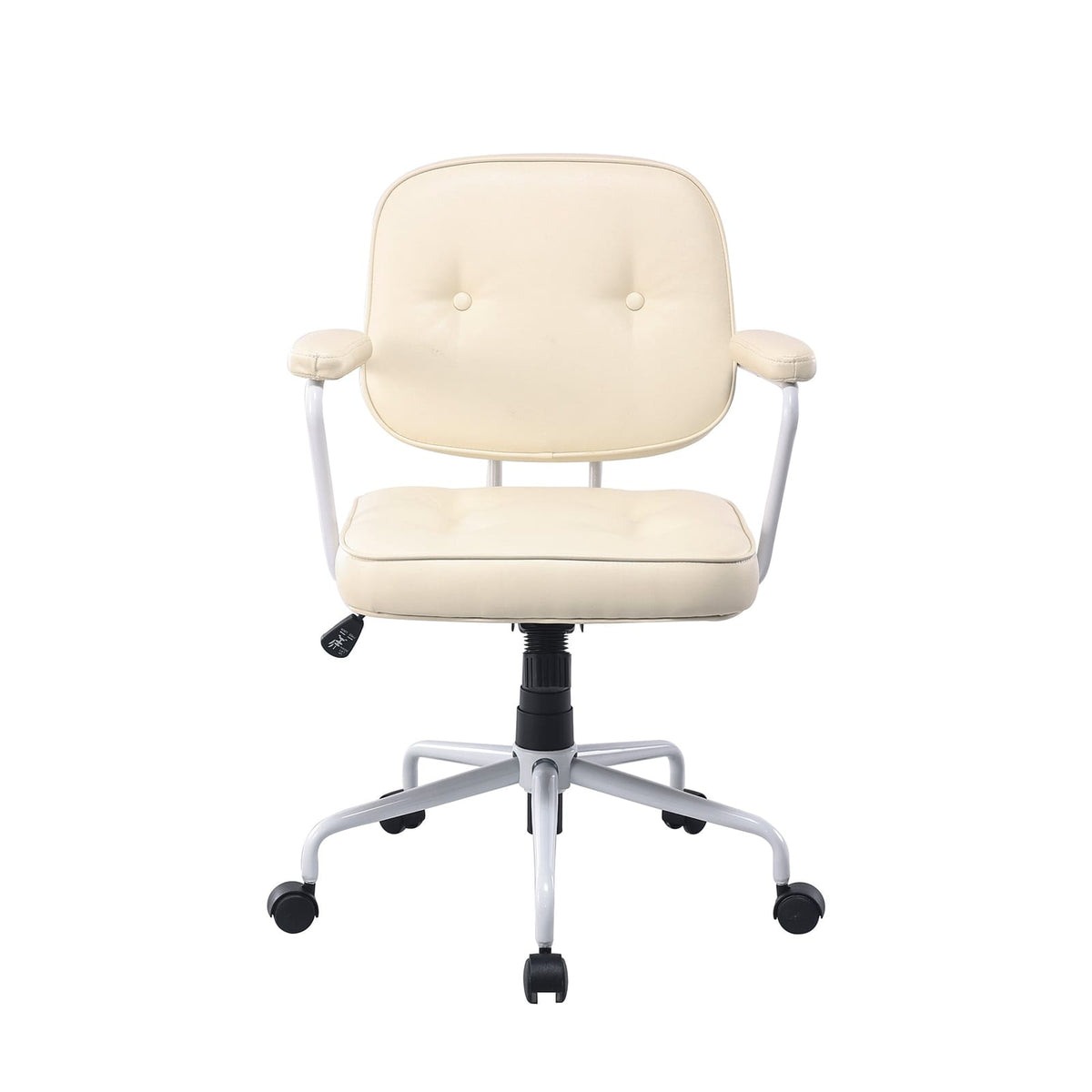 Office Chair Faux Leather White single