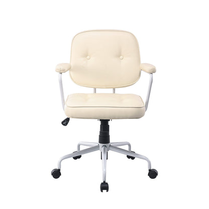 Office Chair Faux Leather White single
