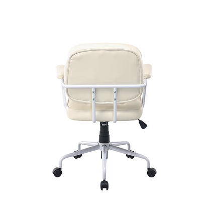 Office Chair Faux Leather White single
