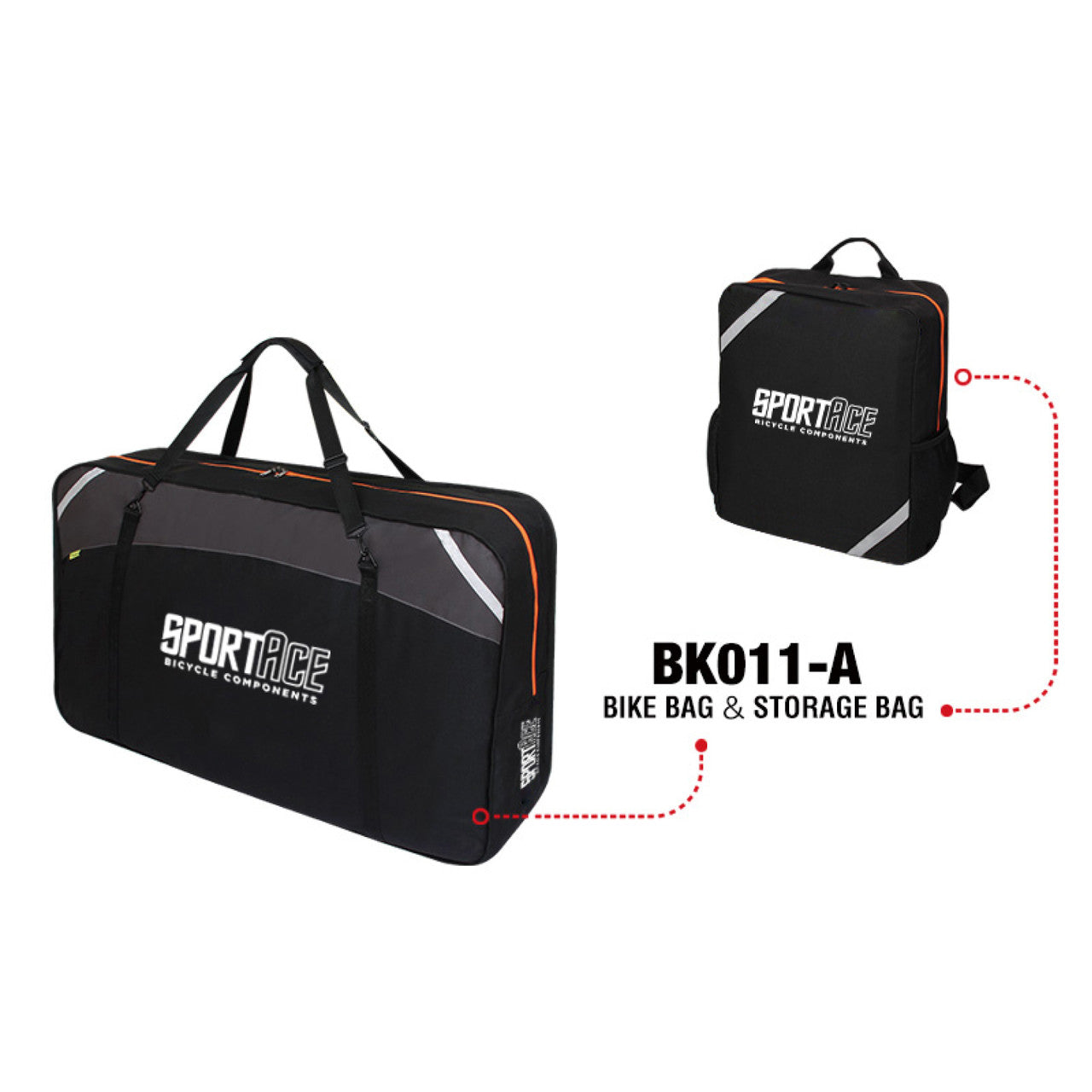 SPORTACE Bike Plane Bag Portable Soft Shell Travel Case Mountain Hybrid BMX Road Bike
