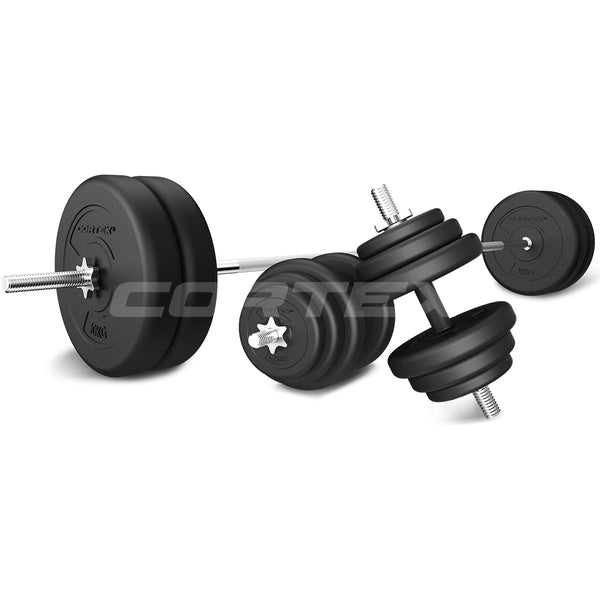  85kg EnduraShell Barbell & Dumbbell Weight Set