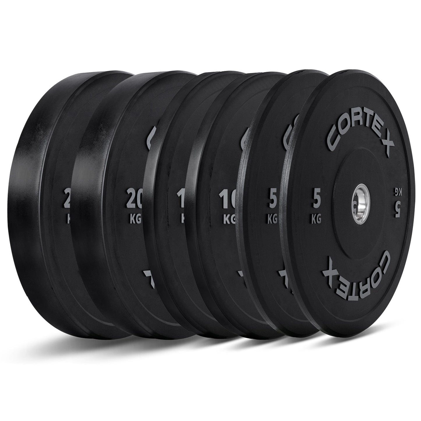 70kg Black Series V2 Rubber Olympic Bumper Plate Set 50mm