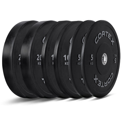 70kg Black Series V2 Rubber Olympic Bumper Plate Set 50mm