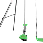 Kids Lynx 4 Station Swing Set With Slippery Slide