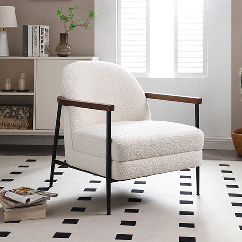  Denmark Armchair - Black Legs & Fabric Upholstery