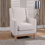 Elegant Beige Armchair - Upholstered Fabric Lounge Chair