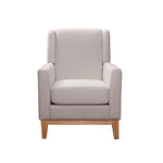 Elegant Beige Armchair - Upholstered Fabric Lounge Chair